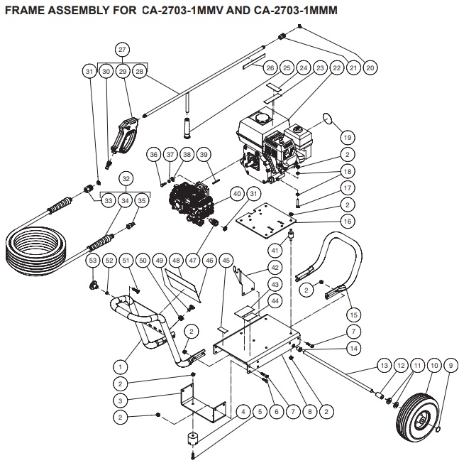 MITM CA-2703-1MMV CA-2703-1MMM pressure washer parts